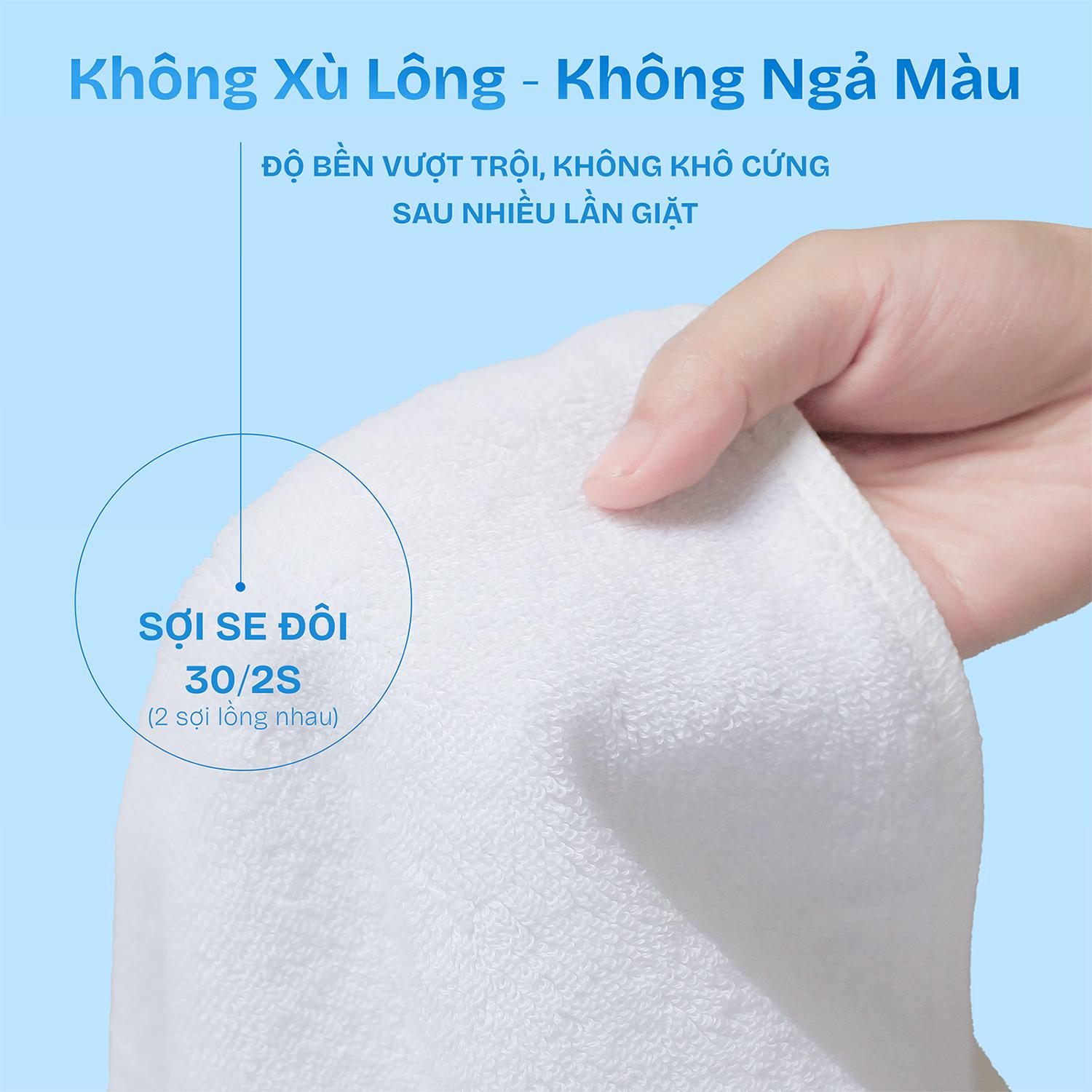 Khăn mặt 30x30cm phù hợp mọi lứa tuổi