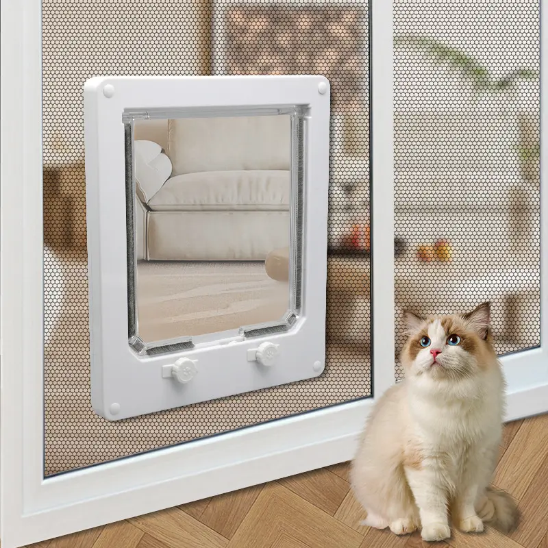 Pet doors, cat door openings, dog door openings, cat and dog house screen doors, pet supplies