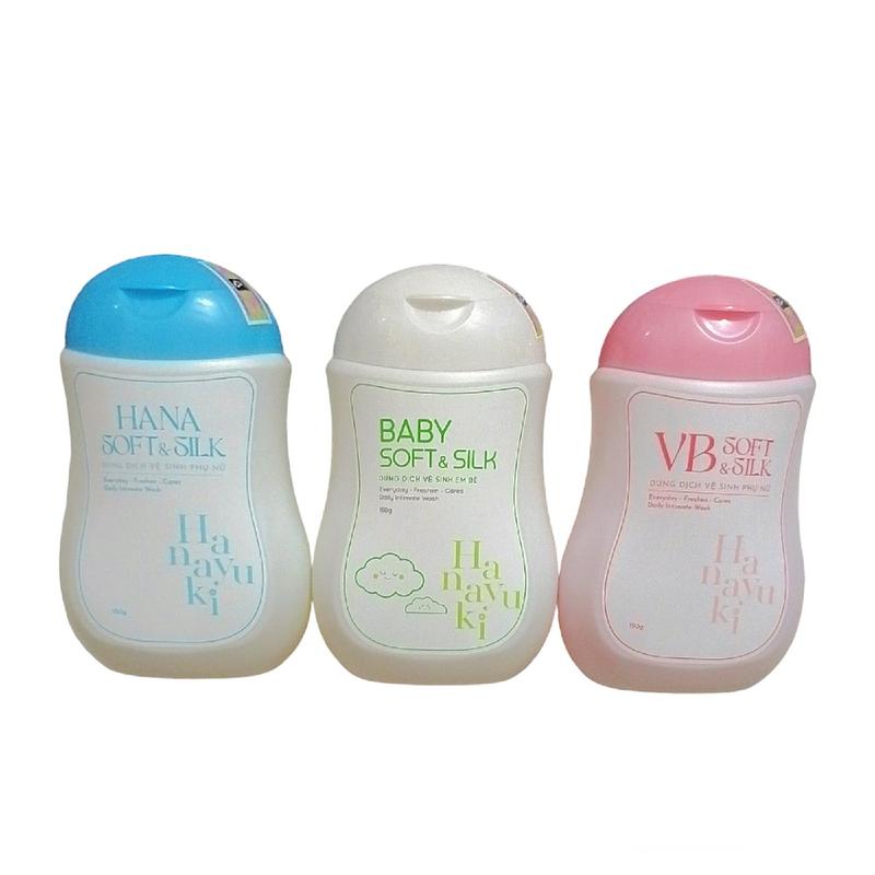 DUNG DỊCH VỆ SINH HANAYUKI 150g Mẫu Mới Nam Nữ Baby Cho Bé 0