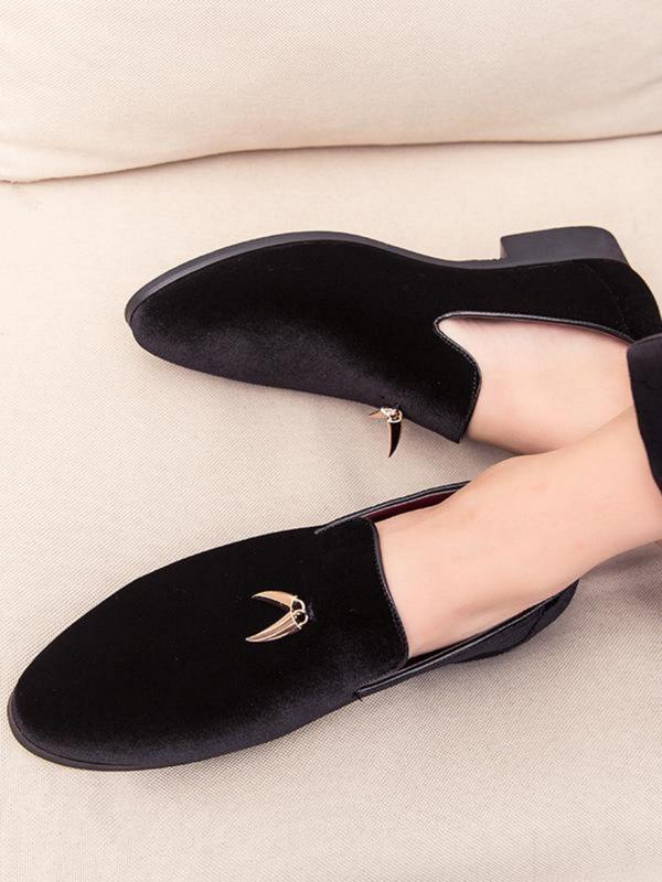 Men's Minimalist Temperament Velvet Loafers, Trendy Pointed Toe Slip-on Loafers, Fashionable Shoes for Daily Wear 5
