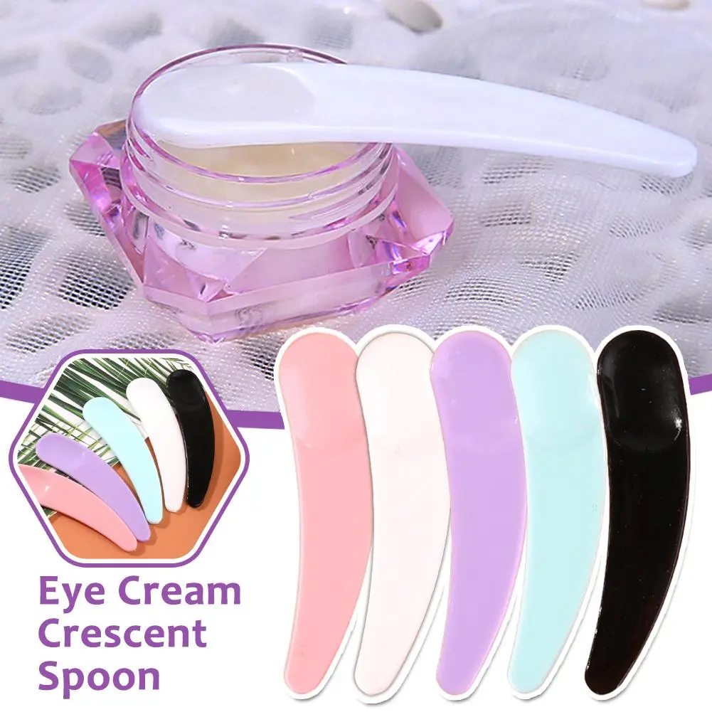 Crescent Shape Mini Cosmetic Spatul Eye Cream Mask Cosmetic Beauty Scoop Face Spoon Curved V7M9