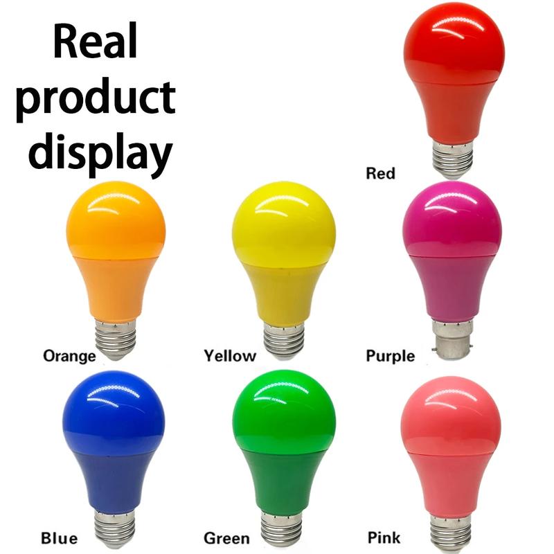 AC 85-265V Colorul Led Light Bule Bar Light E27 B22 5W Lamp AC 220V/110V Blue Green Bombillas Lampara For Bar KTV Party Lights 3