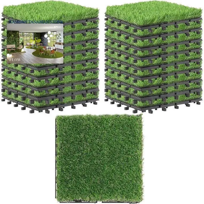 Decking tille rumput sintetis 3cm premium 30x30cm /rumput sintetis ...