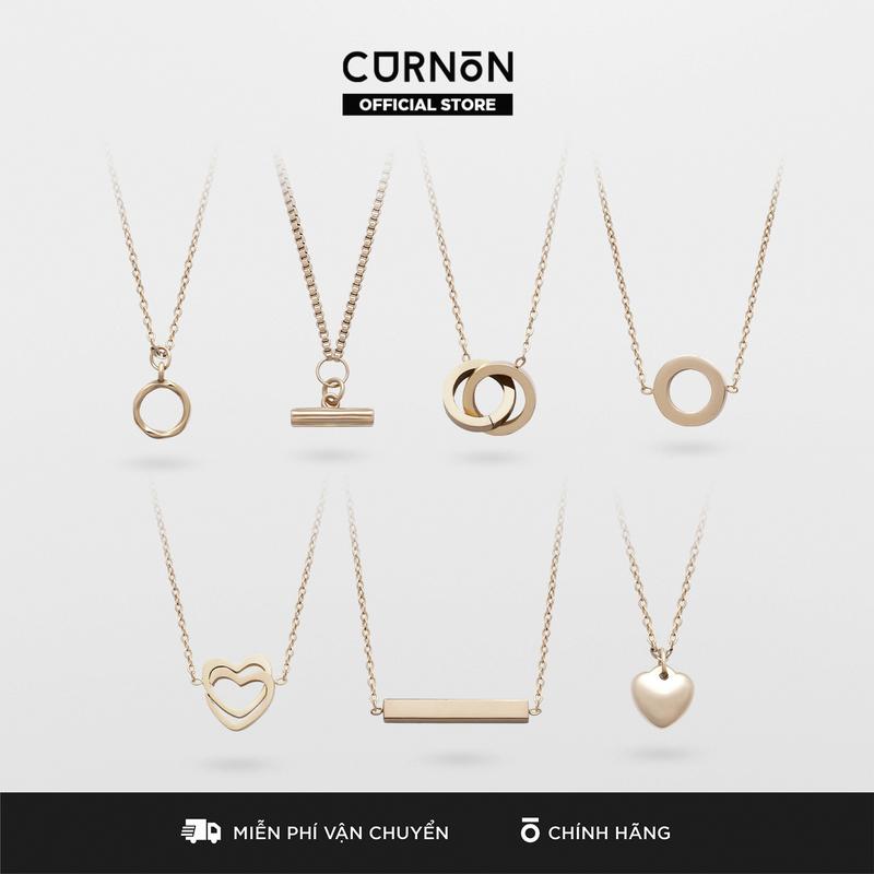 Bộ Sưu Tập Vòng cổ Nữ Curnon Sincera - Trang Sức Vòng Xích Phong Cách Tinh Tế Điệu Đà Cá Tính - Chất Liệu Thép Không Gỉ Thiết Kế Màu Bạc và Màu Vàng Hồng Lấp Lánh - Tạo Điểm Nhấn Cho Nhiều Loại Trang Phục