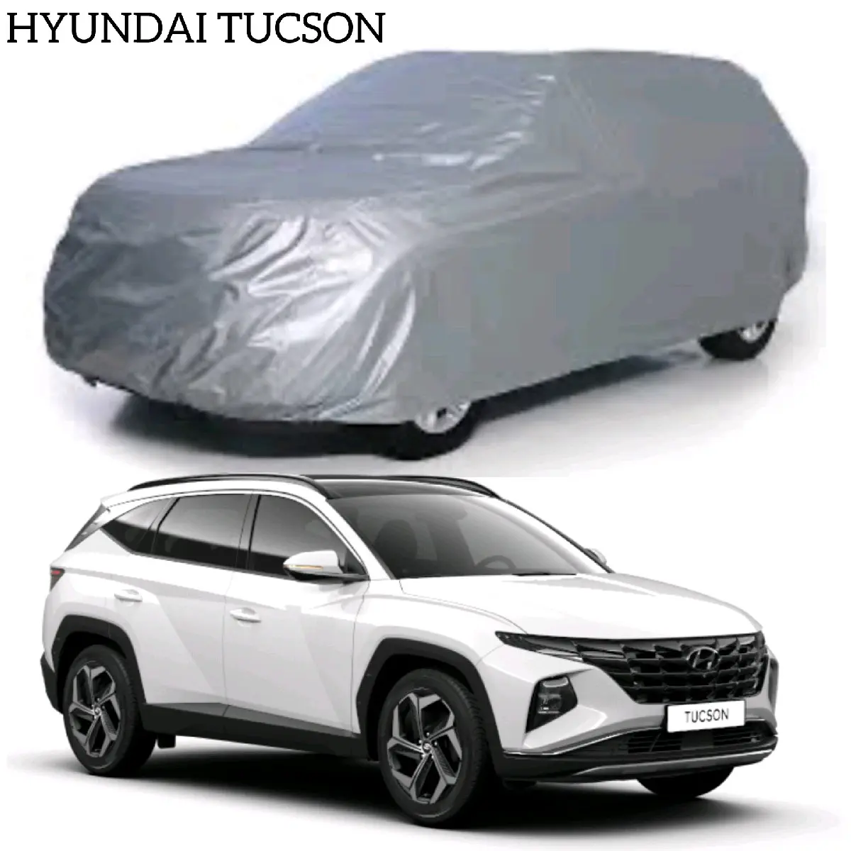 Bạt phủ xe ô tô HYUNDAI TUCSON vải dù tráng bạc chống mưa và nắng tốt kèm hộp đựng tiện lợi