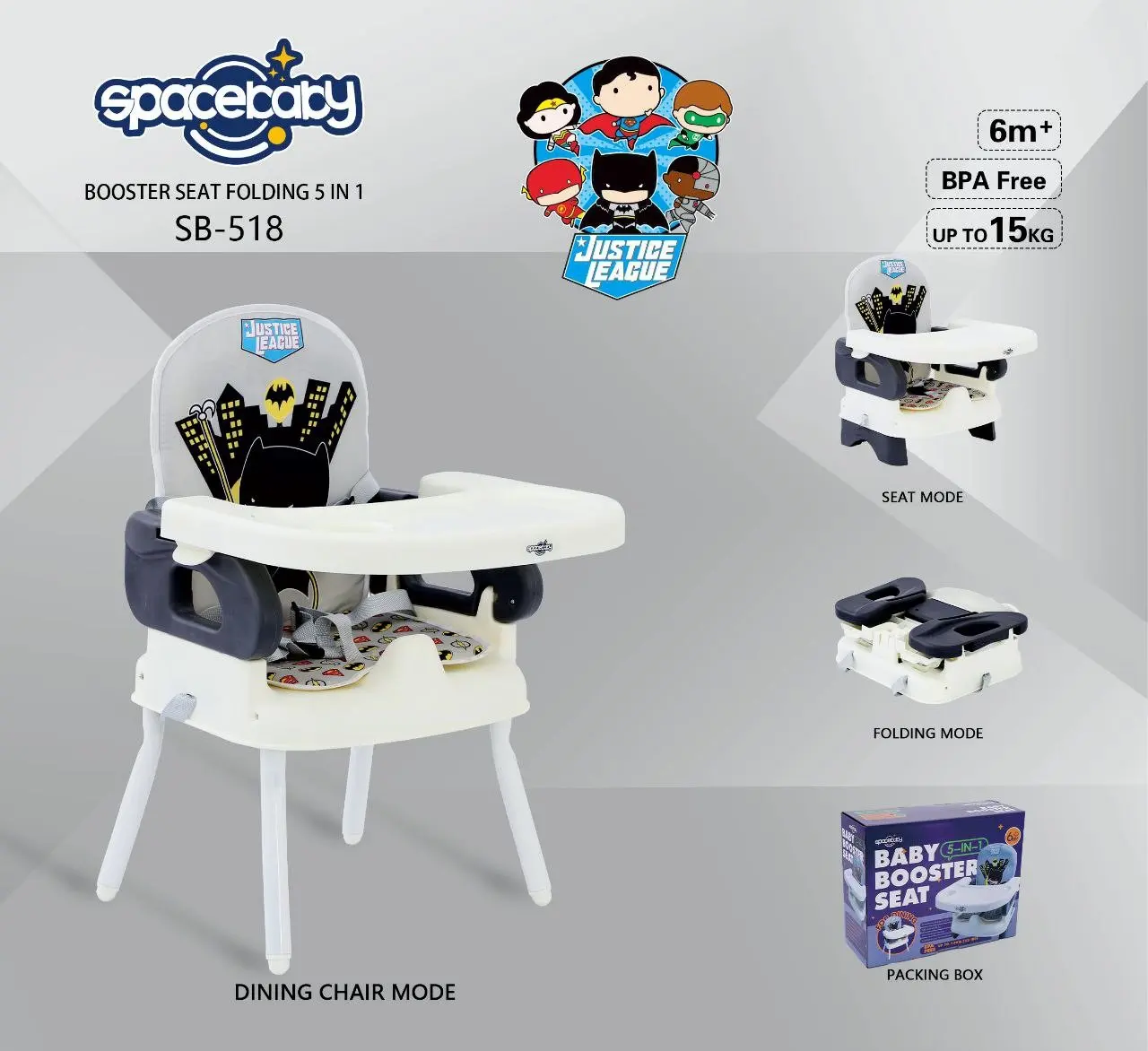 BABY CHAIR SPACEBABY SB 518//KURSI MAKAN BAYI SPACEBABY SB 518//KURSI MAKAN ANAK MURAH/KADO AQIQAH /KADO NEWBORN/KADO LAHIRAN ANAK