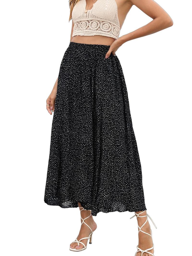 Product Introduction of Women's All Over Print Skirt, Casual Fashion A Line Skirt for Daily Wear, Ladies Bottoms for Summer 7
