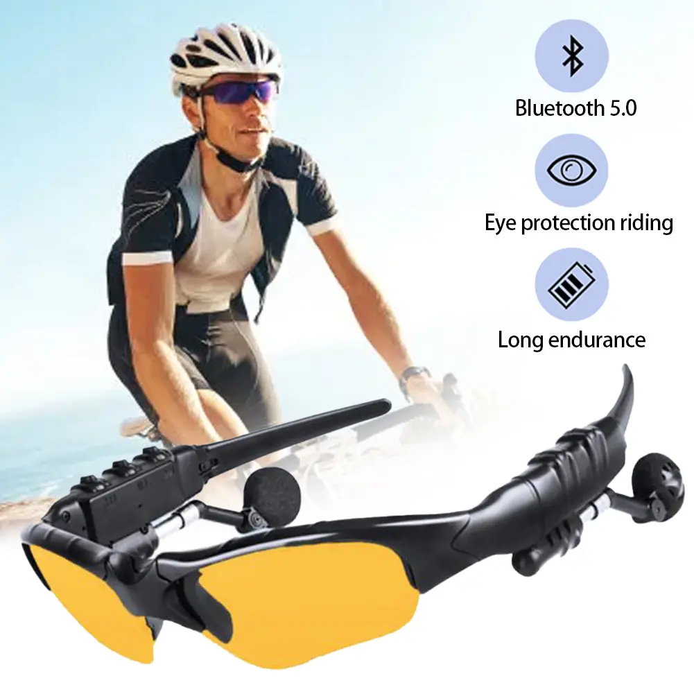 5.0 Smart Bluetooth Audio Glasses Outdoor Sports Cycling Surround Sound Headphones Listen To Music Call Polarized Sunglasses #463932
