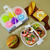 Gambar Keranjang Piknik Kotak Mika Handle Tenteng Roti Bolu Bento Sushi Wadah Makanan Portable - White dari Chefio Kitchenware Kota Tangerang 5 Tokopedia