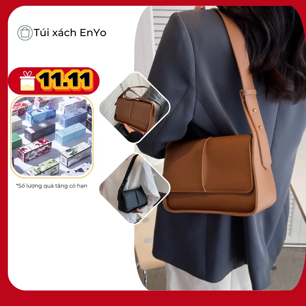 Túi đeo chéo đeo vai phong cách retro có khóa miệng kèm 2 dây thay đổi hợp thời trang theo xu hướng 2024