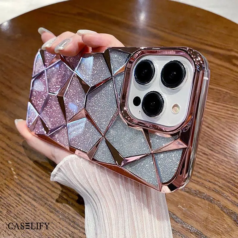 CASELIFY SPARKLING GLITTER 2 IN 1 CRYSTAL COMPATIBLE WITH IPHONE 11 12 13 14 15 PRO PLUS MAX 6