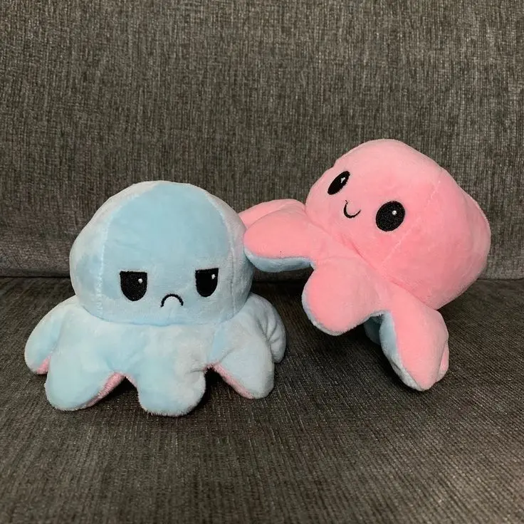 Viral !! Boneka Gurita Bolak Balik Cumi Octopus Doll Emoji Lucu Bahan halus Lembut Murah Dolls 4
