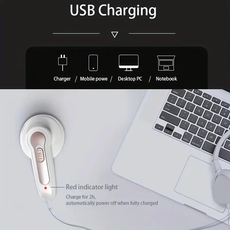 Product Introduction of Electric Lint Remover, 1pc/2pcs Portable USB Rechargeable Lint Removal Device, Handheld Pet Hair Remover for Clothes, Lint Cleaning Tool for Home Daily Use, Cleaning Gadgets for Home 5
