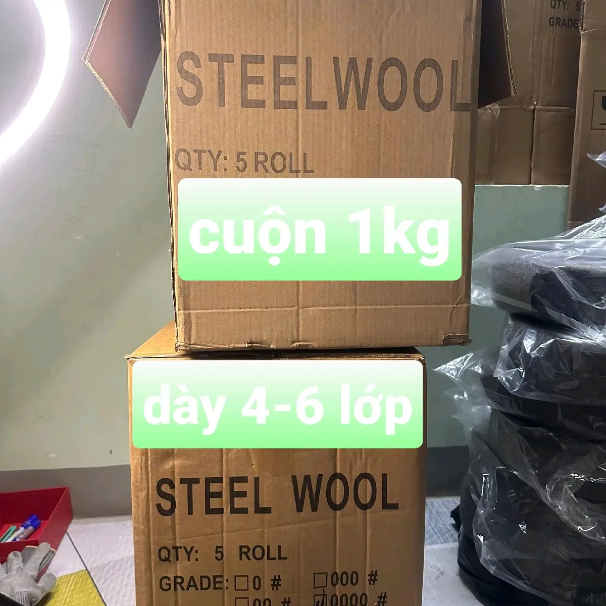 1kg steel wool dùng việc đánh bóng gỗ thuỷ tinh