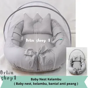 READY STOCK  BABY NEST Set Kelambu/Babynest/Kasur Bayi Kelambu/Kado lahiran premium murah terbaik Bayi Baru lahir Balita Cewek Cowok Kasur Nyamuk Bantal