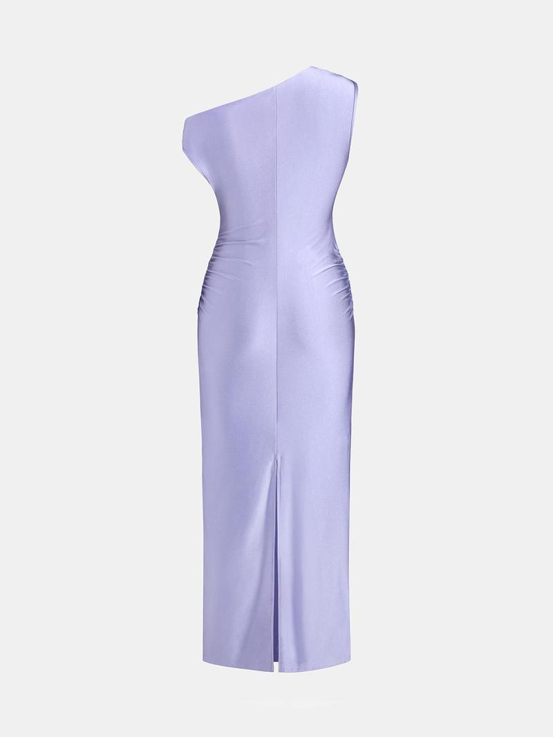 Product Introduction of YOZY Women's Plain Split Thigh Bodycon Dress, Elegant Long Dress for Party Dating Wear, Ladies Summer Clothes 8
