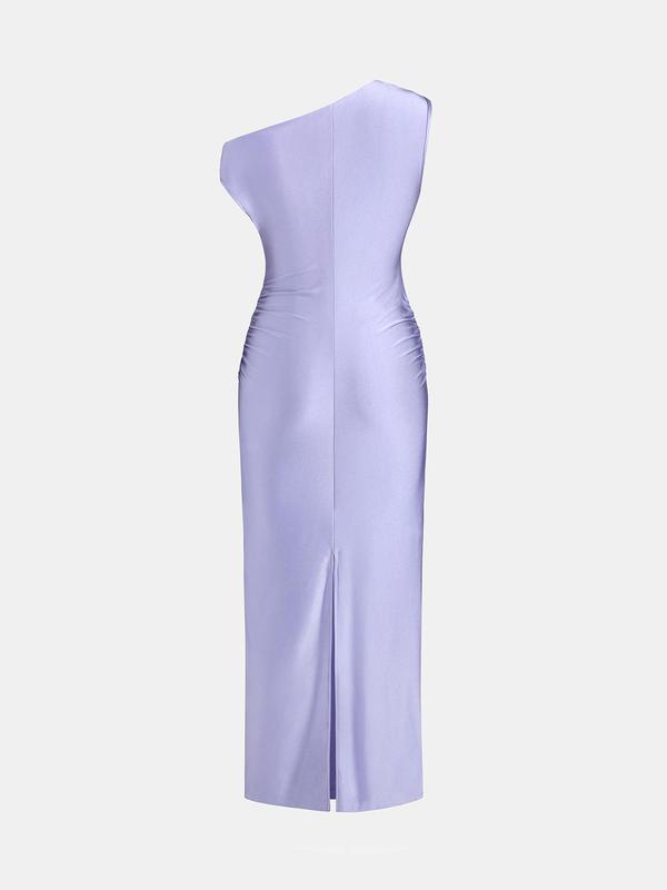YOZY Women's Plain Split Thigh Bodycon Dress, Elegant Long Dress for Party Dating Wear, Ladies Summer Clothes 1