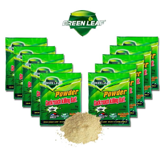 10 Packs / 50Packs Green Leaf Powder Cockroach /10 - TikTok Shop ...