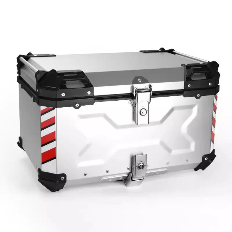 Thùng Nhôm Xe Máy 45L/57L/65L Chính Hãng VetaBox Full Đế, Lót Thùng, Tựa lưng (Chung nhà máy Motowolf) 1