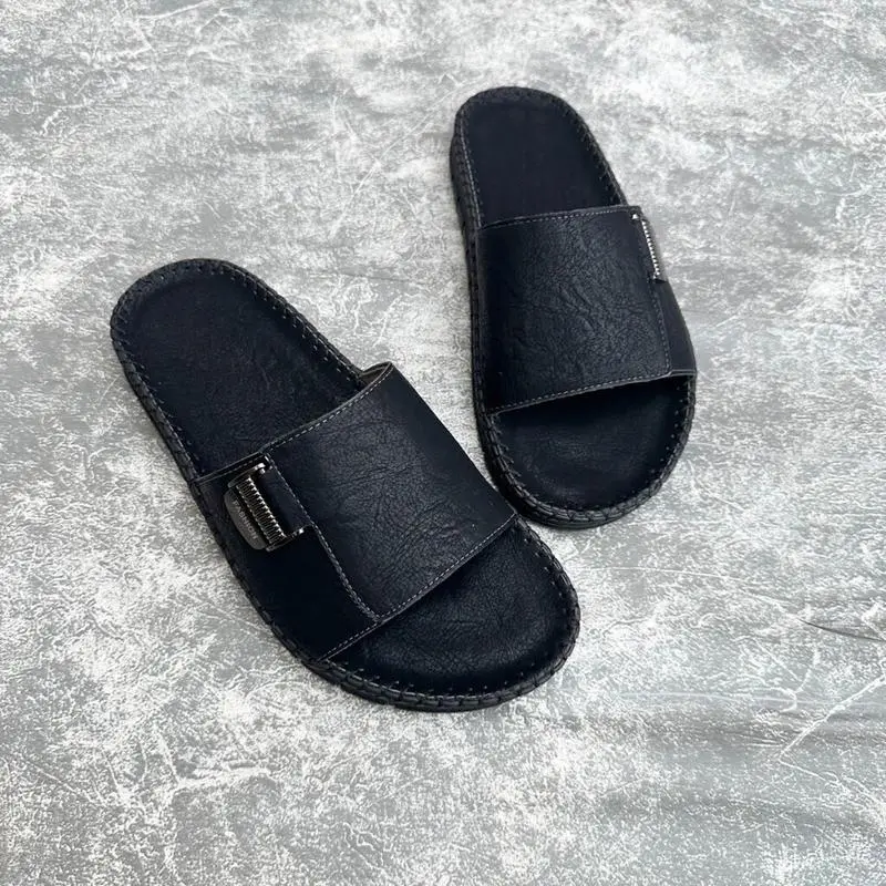 Dép Doctor nam khâu quai toàn bộ - mác fashion chống gỉ - dép quai khâu chỉ chắc chắn- lót da cùng tông êm ái DéP Cao Su Đế Bằng depnamdep  2024 1