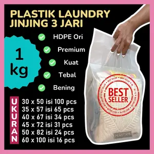 [TERMURAH] Plastik Laundry Jinjing 3 Jari (1 kg)