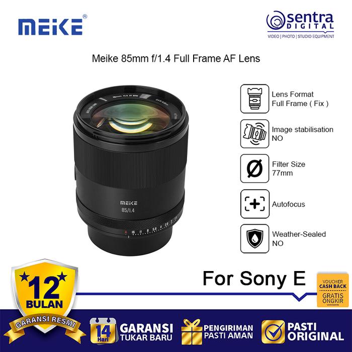 Gambar Meike AF 85mm f/1.4 Full Frame Lens for Sony E-mount Mirrorless Camera dari Sentra Digital Kota Surabaya Tokopedia