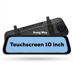 Dashcam Mobil Spion kamera mobil touch screen DVR 10 inch cam mundur CCTV LCD 1080P