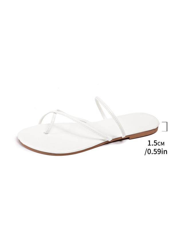 Women's Fashionable Plain Color Slides, Casual Comfortable Flat Sandals for Beach, Summer, Daily Wear, Lightweight Breathable Shoes for Women & Girls 8