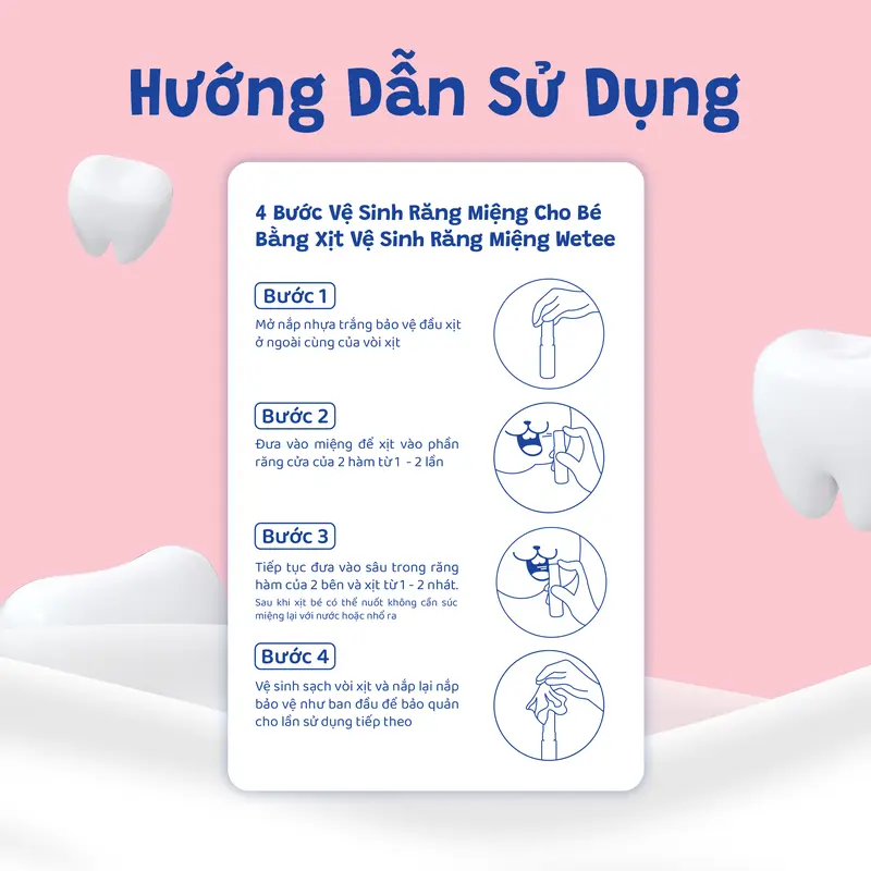 [COMBO 2] Xịt Vệ Sinh Răng Miệng Wetee (Safeformula Infant) Cho Bé Từ 6 THÁNG TUỔI, Vị Ngọt, Hỗ Trợ Ngăn Ngừa Hôi  Sữa, Nấm Miệng, Hỗ Trợ Giảm Đau Trong Quá Trình Mọc Răng Của Trẻ 4