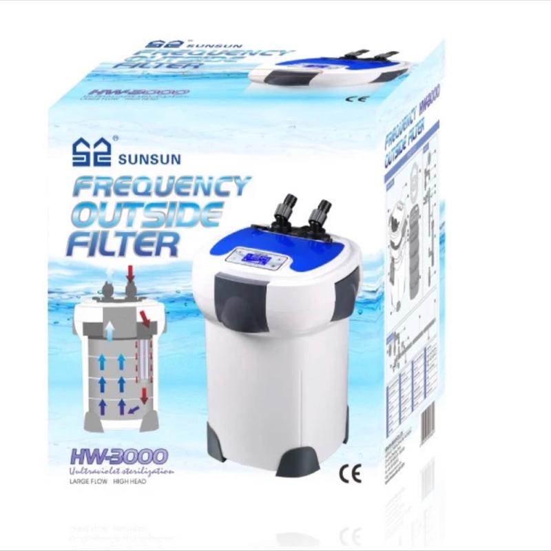 Sunsun HW 3000 - Lọc thùng UV cao cấp - Máy lọc Sunsun HW 300 cho hồ thủy sinh -dùng lọc nước cho hồ cá bể cá hồ thuỷ sinh