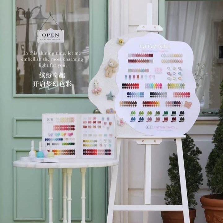 Set sơn gel nail Govandi 129 màu cao cấp - kèm 2 bảng màu-kèm kệ bảng màu - Nữ