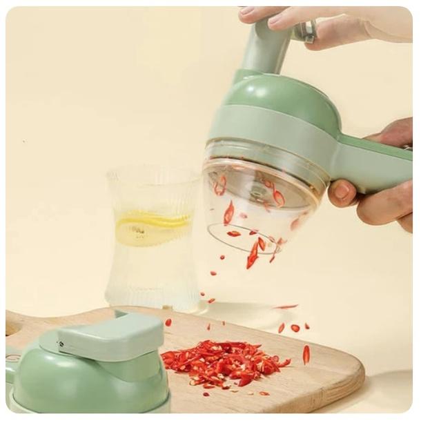 Blender Chopper Elektrik Mini 4in1 Portable Multifungsi - 4in1 Food Chopper Mesin Pisau 1