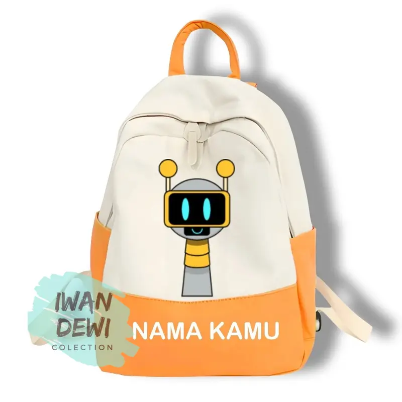 Tas Anak Sprunki Incredibox Karakter - Ransel Sekolah Custom Nama, Kuat & Tahan Air 1