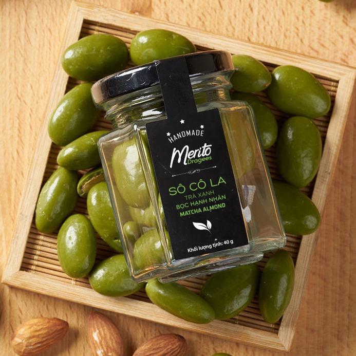 COMBO 2 hủ Sô cô la MATCHA bọc hạnh nhân 40g - Socola Legendary Snack Food Thức Ăn Ăn Vặt