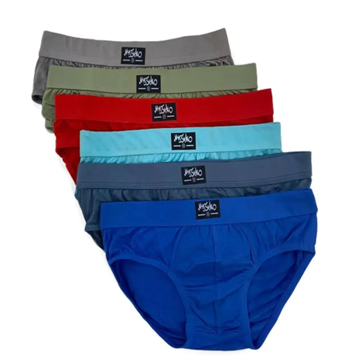 12/6PCS High Quality Plain Cotton Mens Lingerie Underwear for Men - Beige - Tropical Fabric Menswear Briefs Day Innerwear Human Plain Cotton Briefs for Men Socks