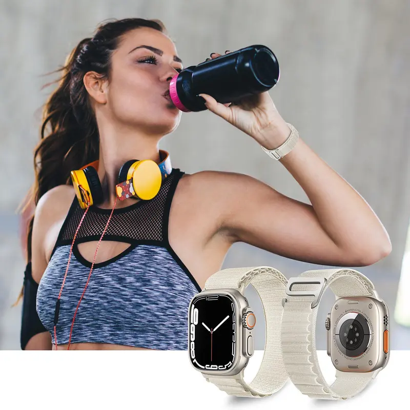Nylon Watch Band (Band Only), Breathable & Durable Watch Band for iWatch 10 9 8 7 6 5 4 3 2 1 SE Ultra, Smart Watch Accessories 3