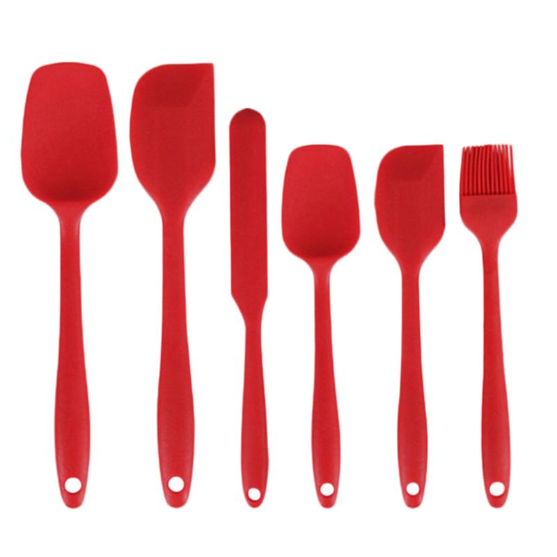 Product Introduction of 6 Pcs of Silicone Spatula Set Heat Resistant Rubber Kitchen Utensils for Baking 40
