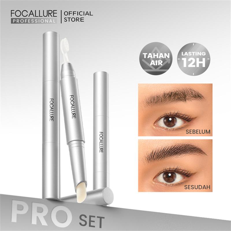 FOCALLURE Eyebrow Gel 3D Double-headed Transparent Eye Brows Wax Waterproof Long-Lasting Smooth Wild Brow Styling Soap 3