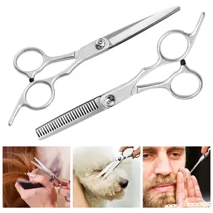 Gunting Potong Rambut Stainless 6 Inch – Gunting Sasak Penipis Flat untuk Salon Pangkas Rambut Barbershop