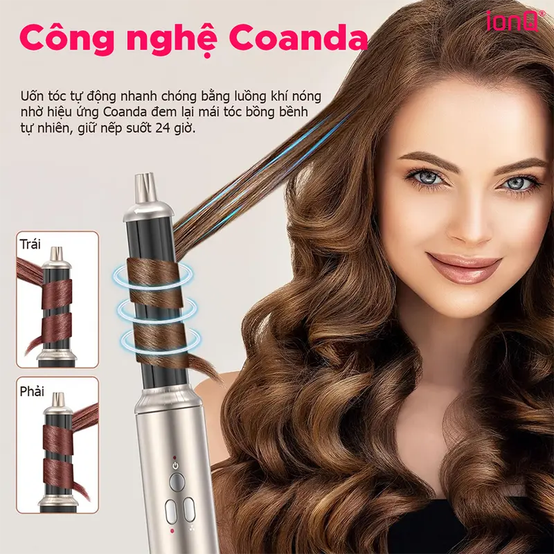 Máy sấy tóc ion âm tạo kiểu ionQ Ecostyle 4 trong 1 tốc độ cao nhanh khô bảo vệ tóc bóng mượt 6