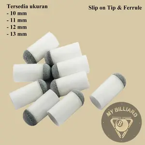 Slip On Cue Tip & Ferrule ecer 13mm 12mm 11mm 10mm 9mm billiard cue stick stik