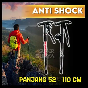 WELITE Tracking Pole Senter 110cm Antishock Lampu LED Tongkat Gunung Peralatan Mendaki
