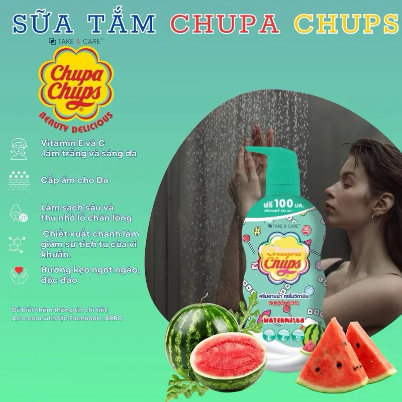 [Tặng Body Mist] Sữa Tắm Thơm Mát Chupa Chups 550ml 1