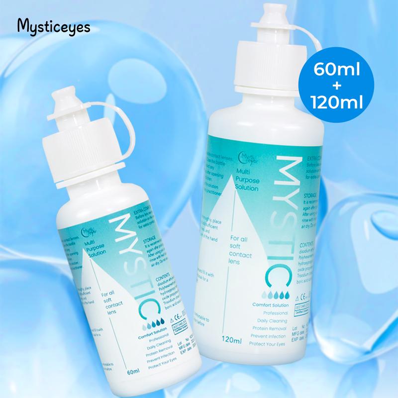 Mystic eyes nước ngâm len nước ngâm kính áp tròng Dung Dịch Làm Sạch Kính Áp Tròng Giảm Khô Và Kích Ứng 120Ml