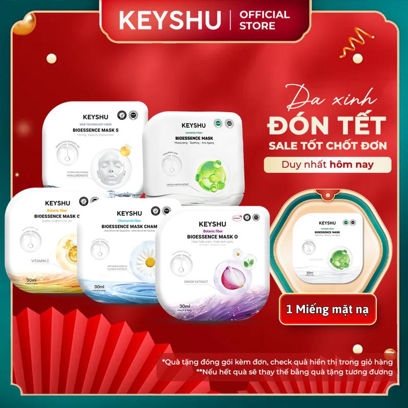   LIVE KEYSHU  Hộp Mặt Nạ KEYSHU 10 Miếng 30ML Dưỡng Ẩm Làm Mềm Da Hỗ Trợ Ngăn Ngừa Lão Hóa 