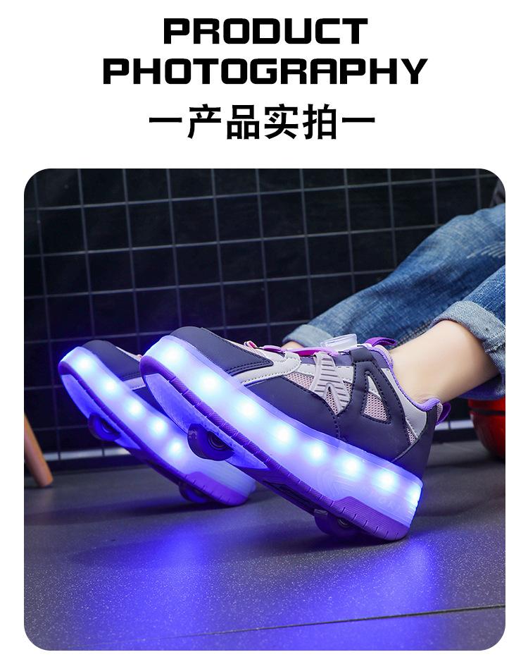 Product Introduction of Running Shoes 2024 Children's Sports Roller Skates Pulley Walking Kuromi Skate Outdoor Travel 7