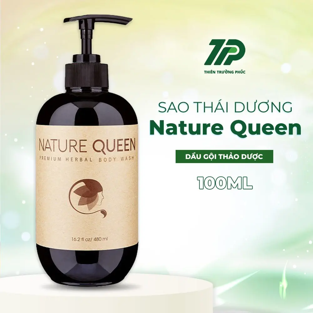 Dầu gội thảo dược cao cấp Nature Queen Sao Thái Dương 100ml/480ml giúp tóc mềm mượt