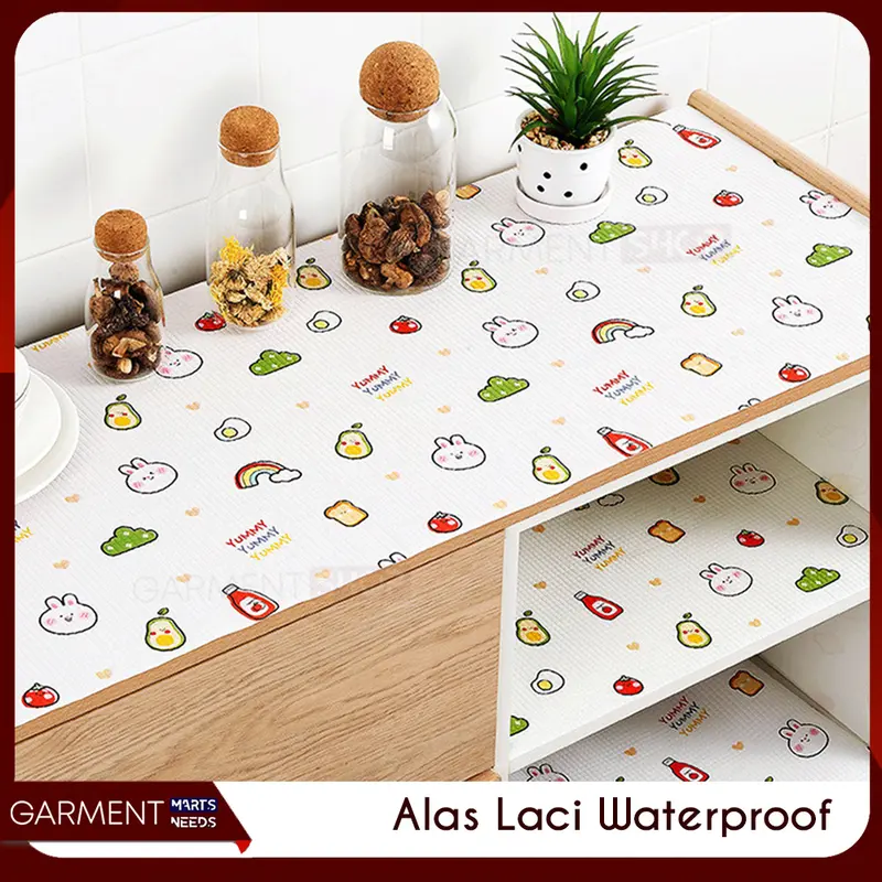 Alas Laci Lemari Waterproof Non Slip Tatakan Meja Kulkas Transparan Anti Lembab Drawer Cabinet Mat 3