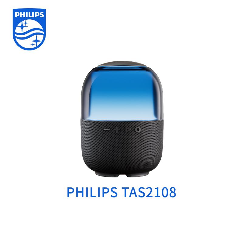 Philips TAS2108 Loa Bluetooth – Đèn LED RGB 360°, Âm Thanh 4W, Pin 10H, Tự Kết Nối, Nhỏ Gọn