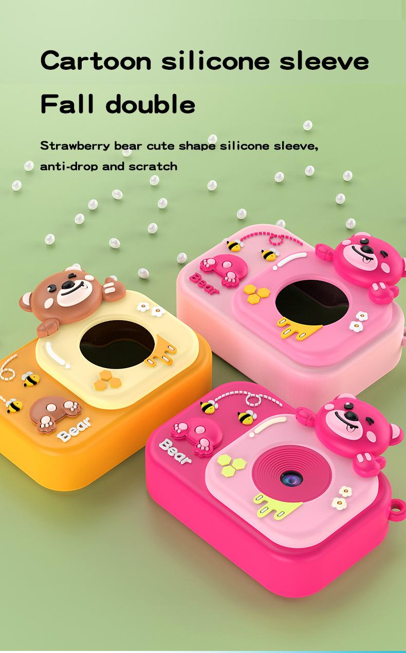 Product Introduction of New children's camera with front and rear dual camera cartoon camera toy, high pixel camera, anti fall gift 6
